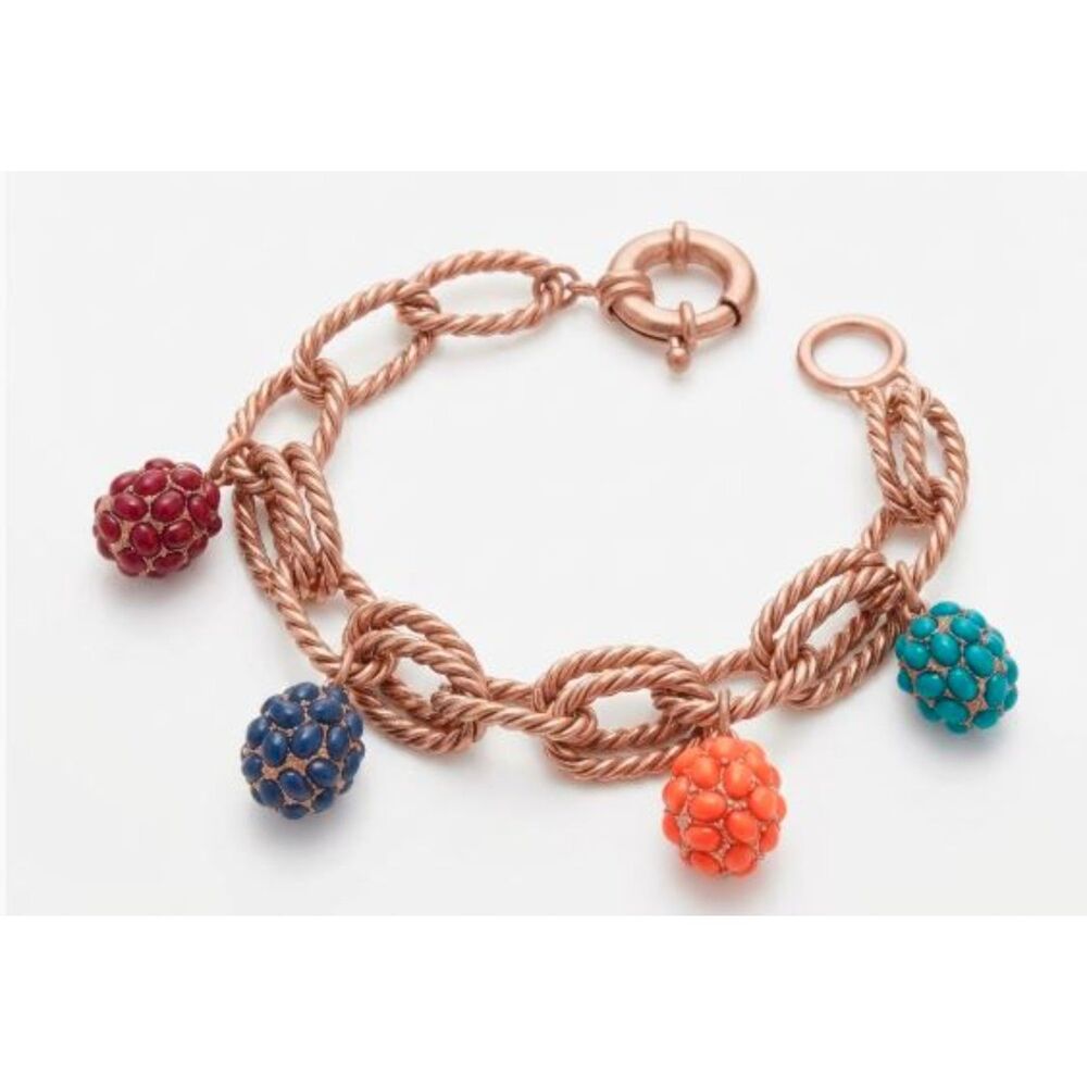 Banana Republic Women's Cabochon Nugget Charm Bracelet NWT 58 VINTAGE